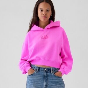 GAP VintageSoft Crop Logo Hoodie XL TALL